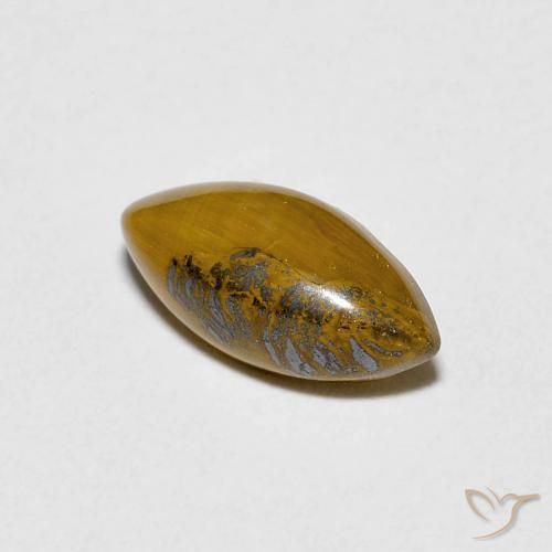Œil de tigre Medium Dark-Brown naturelle Marquise, 1.20 ct, Opaque