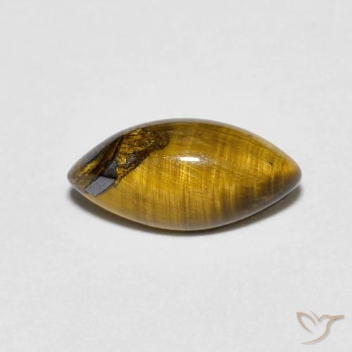 1.20ct Naturel Medium Dark-Brown Oeil de Tigre, Marquise, Opaque