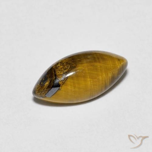 Œil de tigre Medium Dark-Brown naturelle Marquise, 1.20 ct, Opaque