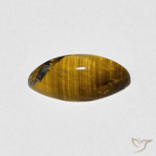 Œil de tigre Medium Dark-Brown naturelle Marquise, 1.20 ct, Opaque