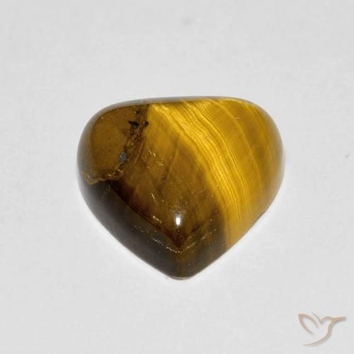 Oeil de Tigre Brun doré naturelle En forme de poire, 3.45 ct, Opaque