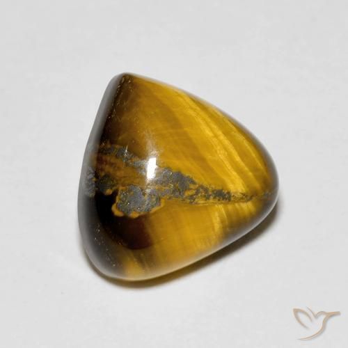 Œil de tigre Brun doré naturelle En forme de poire, 3.48 ct, Opaque