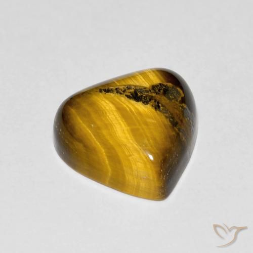 Œil de tigre Brun doré naturelle En forme de poire, 3.48 ct, Opaque