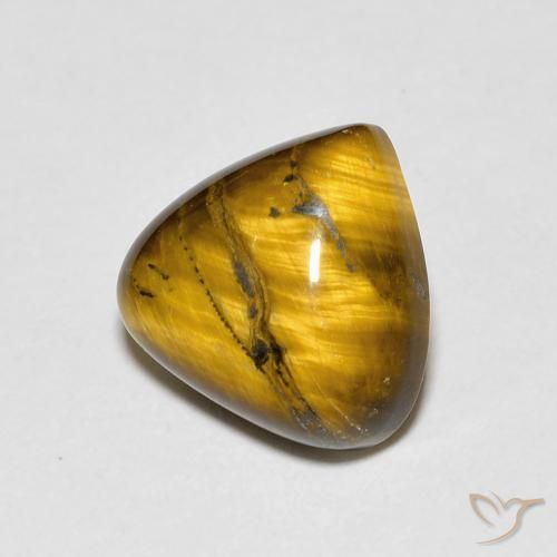 Oeil de Tigre Marron jaunâtre naturelle En forme de poire, 3.43 ct, Opaque