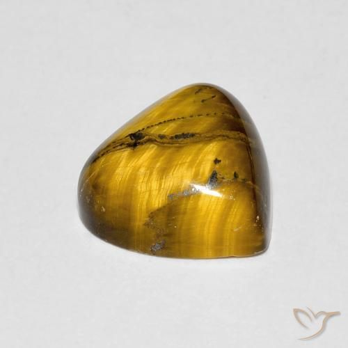 Oeil de Tigre Marron jaunâtre naturelle En forme de poire, 3.43 ct, Opaque
