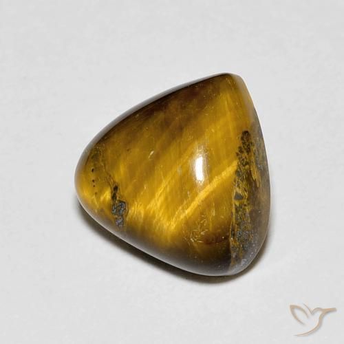 Œil de tigre Marron chaud naturelle En forme de poire, 3.45 ct, Opaque