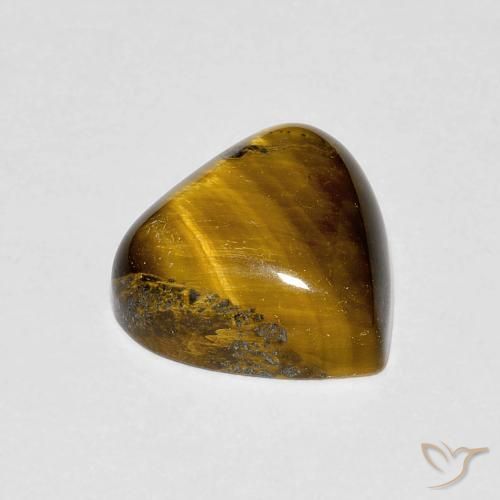 Œil de tigre Marron chaud naturelle En forme de poire, 3.45 ct, Opaque