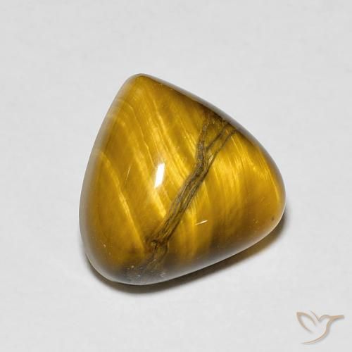 Oeil de Tigre Brun moyen naturelle En forme de poire, 3.48 ct, Opaque
