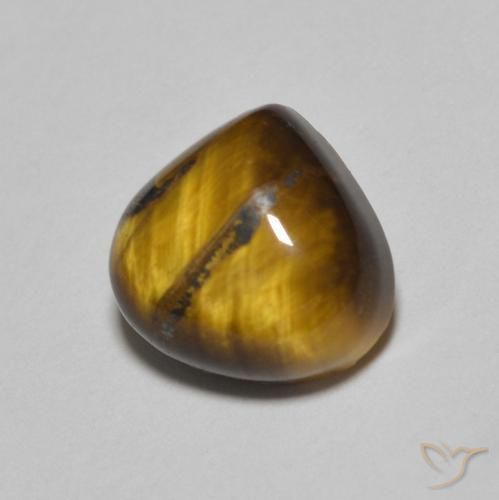 Œil de tigre Marron jaunâtre naturelle En forme de poire, 1.98 ct, Opaque