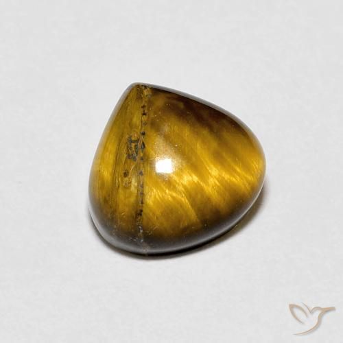 Œil de tigre Marron clair naturelle En forme de poire, 1.92 ct, Opaque