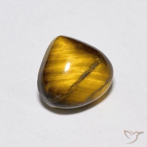 Œil de tigre Marron clair naturelle En forme de poire, 1.93 ct, Opaque