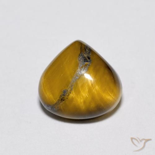 1.92ct Naturel Marron jaunâtre Œil de tigre, En forme de poire, Opaque