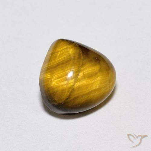 Œil de tigre Marron jaunâtre naturelle En forme de poire, 1.92 ct, Opaque