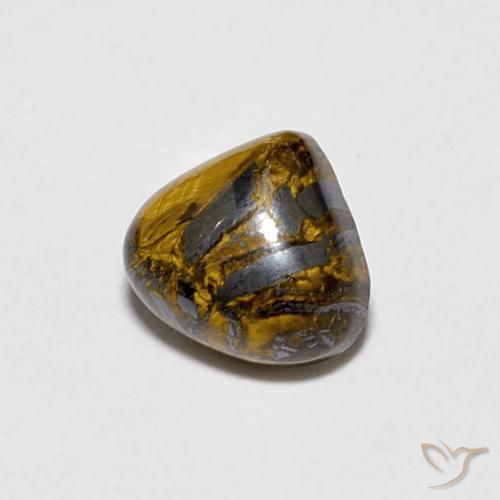 Œil de tigre Marron chaud naturelle En forme de poire, 1.05 ct, Opaque