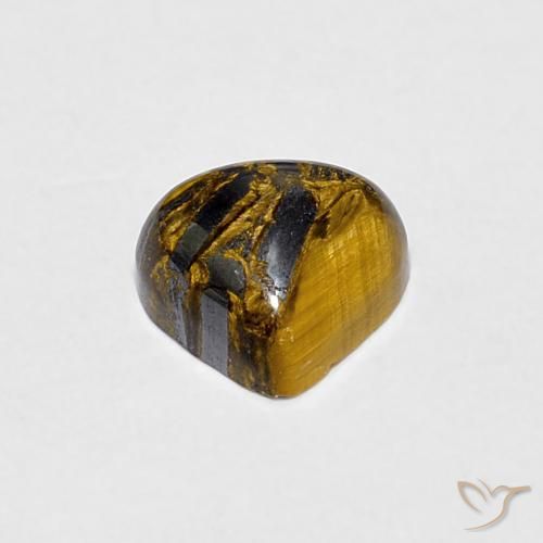 Œil de tigre Marron chaud naturelle En forme de poire, 1.05 ct, Opaque