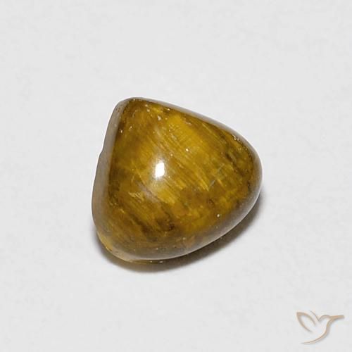Œil de tigre Marron jaunâtre naturelle En forme de poire, 0.78 ct, Opaque