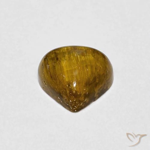 Œil de tigre Marron jaunâtre naturelle En forme de poire, 0.78 ct, Opaque