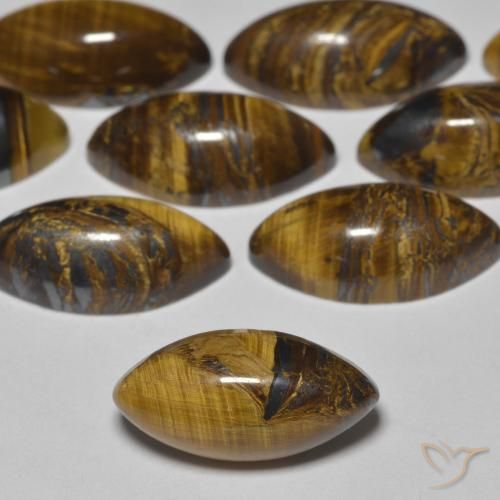 2.17ct Naturel Marron chaud Oeil de Tigre, Marquise, Opaque