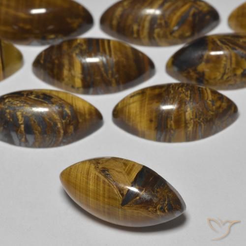 Œil de tigre Marron chaud naturelle Marquise, 2.17 ct, Opaque