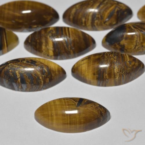 Œil de tigre Marron chaud naturelle Marquise, 2.17 ct, Opaque