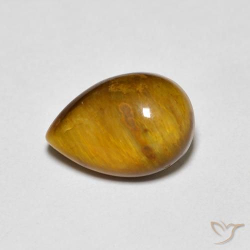 1.99ct Naturel Brun moyen Œil de tigre, En forme de poire, Opaque