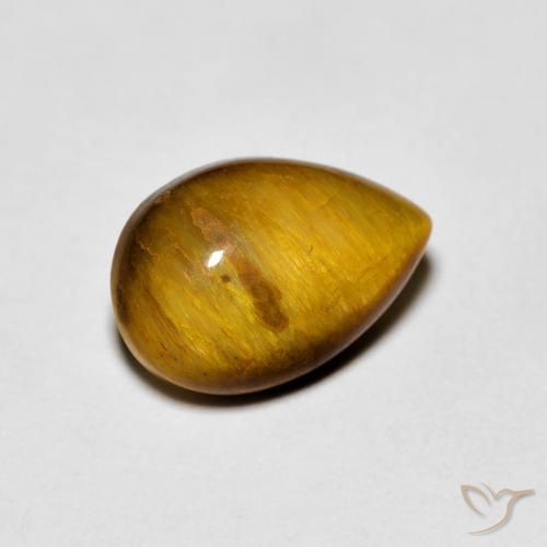 Œil de tigre Brun moyen naturelle En forme de poire, 1.99 ct, Opaque