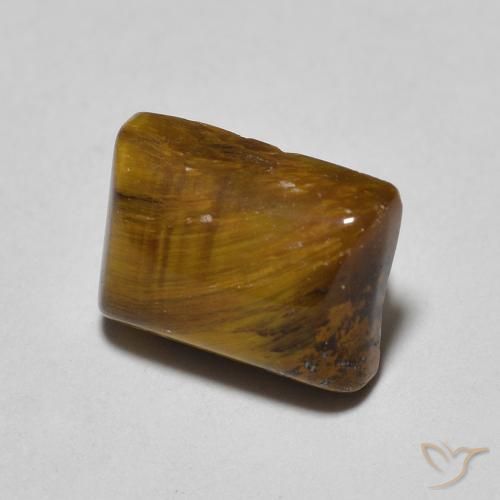 Œil de tigre Marron clair naturelle Baquette, 1.61 ct, Opaque