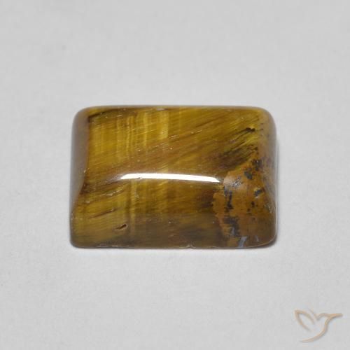 Œil de tigre Marron clair naturelle Baquette, 1.61 ct, Opaque