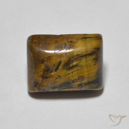 1.77ct Naturel Marron clair Oeil de Tigre, Baquette, Opaque