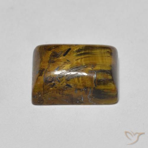 Œil de tigre Marron clair naturelle Baquette, 1.77 ct, Opaque
