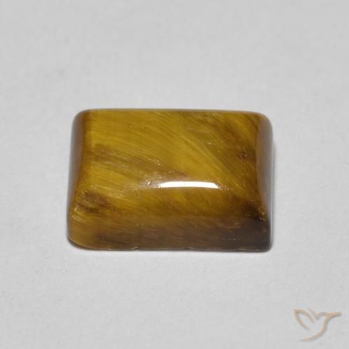 Œil de tigre Marron clair naturelle Baquette, 1.58 ct, Opaque