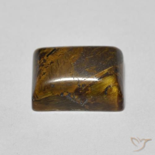 Œil de tigre Brun doré naturelle Baquette, 1.77 ct, Opaque