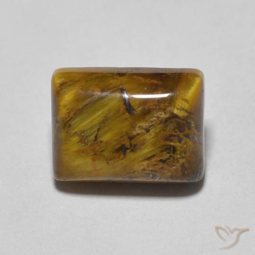 1.68ct Naturel Marron chaud Œil de tigre, Baquette, Opaque