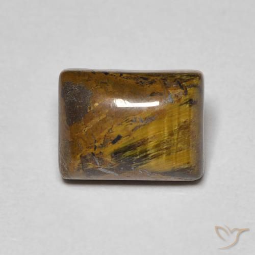 1.92ct Naturel Brun moyen Œil de tigre, Baquette, Opaque