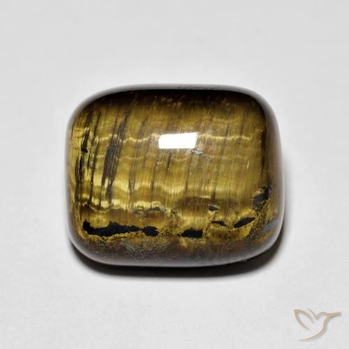 9.41ct Naturel Brun doré Œil de tigre, Coussin, Opaque