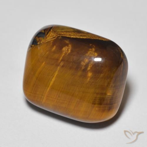 Œil de tigre Marron chaud naturelle Coussin, 8.83 ct, Opaque