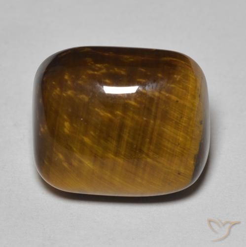 8.84ct Naturel Brun doré Œil de tigre, Coussin, Opaque