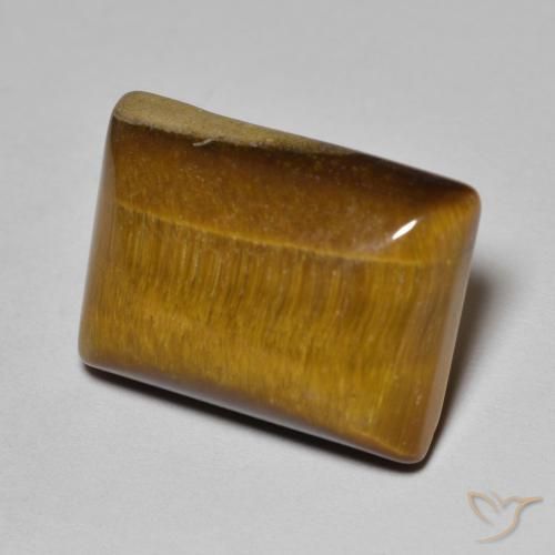 Œil de tigre Brun doré naturelle Baquette, 18.59 ct, Opaque