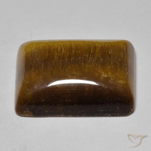 Œil de tigre Brun doré naturelle Baquette, 18.59 ct, Opaque