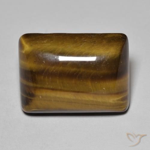 18.85ct Naturel Marron chaud Œil de tigre, Baquette, Opaque