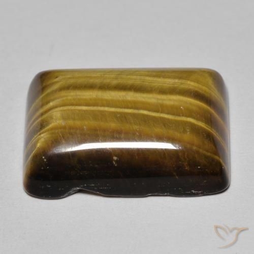 Œil de tigre Marron chaud naturelle Baquette, 18.85 ct, Opaque