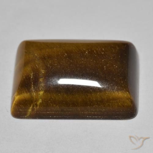 Œil de tigre Brun moyen naturelle Baquette, 19.66 ct, Opaque