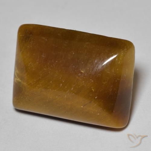 Œil de tigre Brun moyen naturelle Baquette, 16.69 ct, Opaque