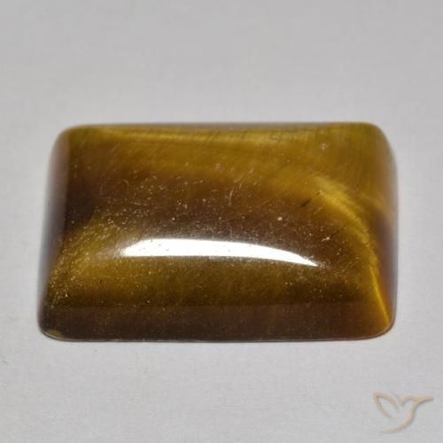 Œil de tigre Brun moyen naturelle Baquette, 16.69 ct, Opaque