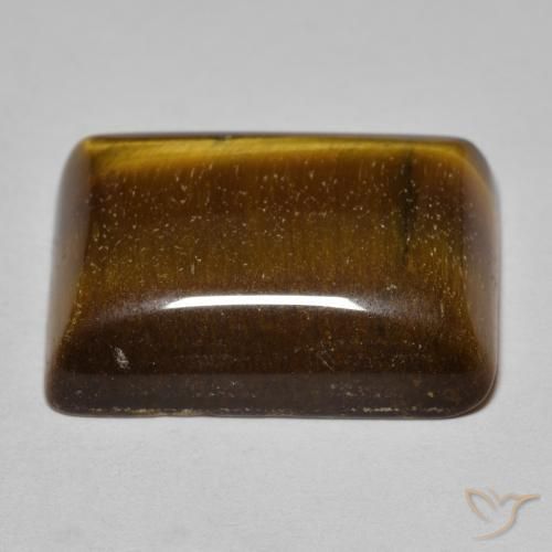 Œil de tigre Brun moyen naturelle Baquette, 18.42 ct, Opaque