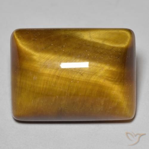 19.70ct Naturel Marron chaud Œil de tigre, Baquette, Opaque