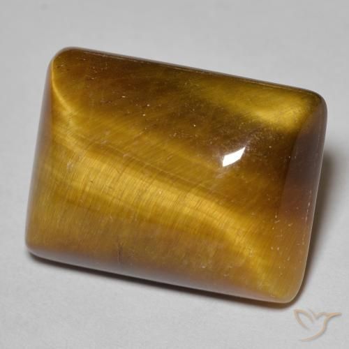 Œil de tigre Marron chaud naturelle Baquette, 19.70 ct, Opaque
