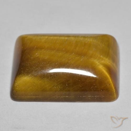 Œil de tigre Marron chaud naturelle Baquette, 19.70 ct, Opaque