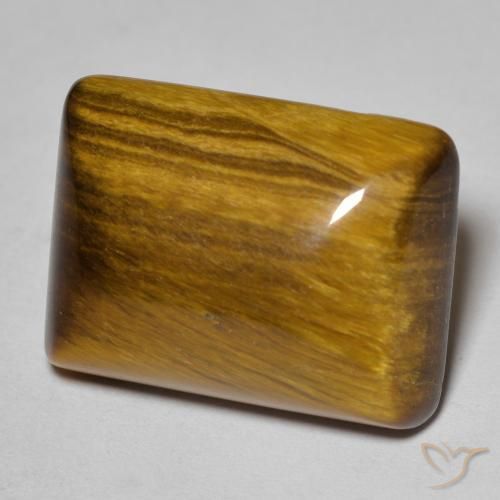 Œil de tigre Marron chaud naturelle Baquette, 19.32 ct, Opaque