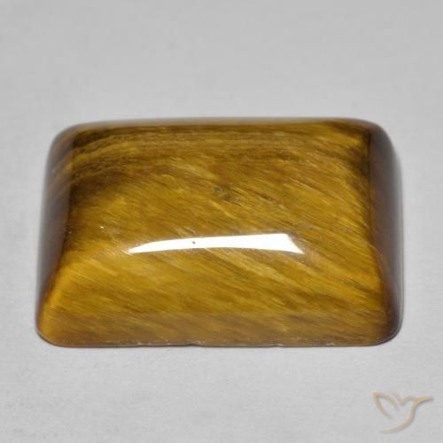 Œil de tigre Marron chaud naturelle Baquette, 19.32 ct, Opaque